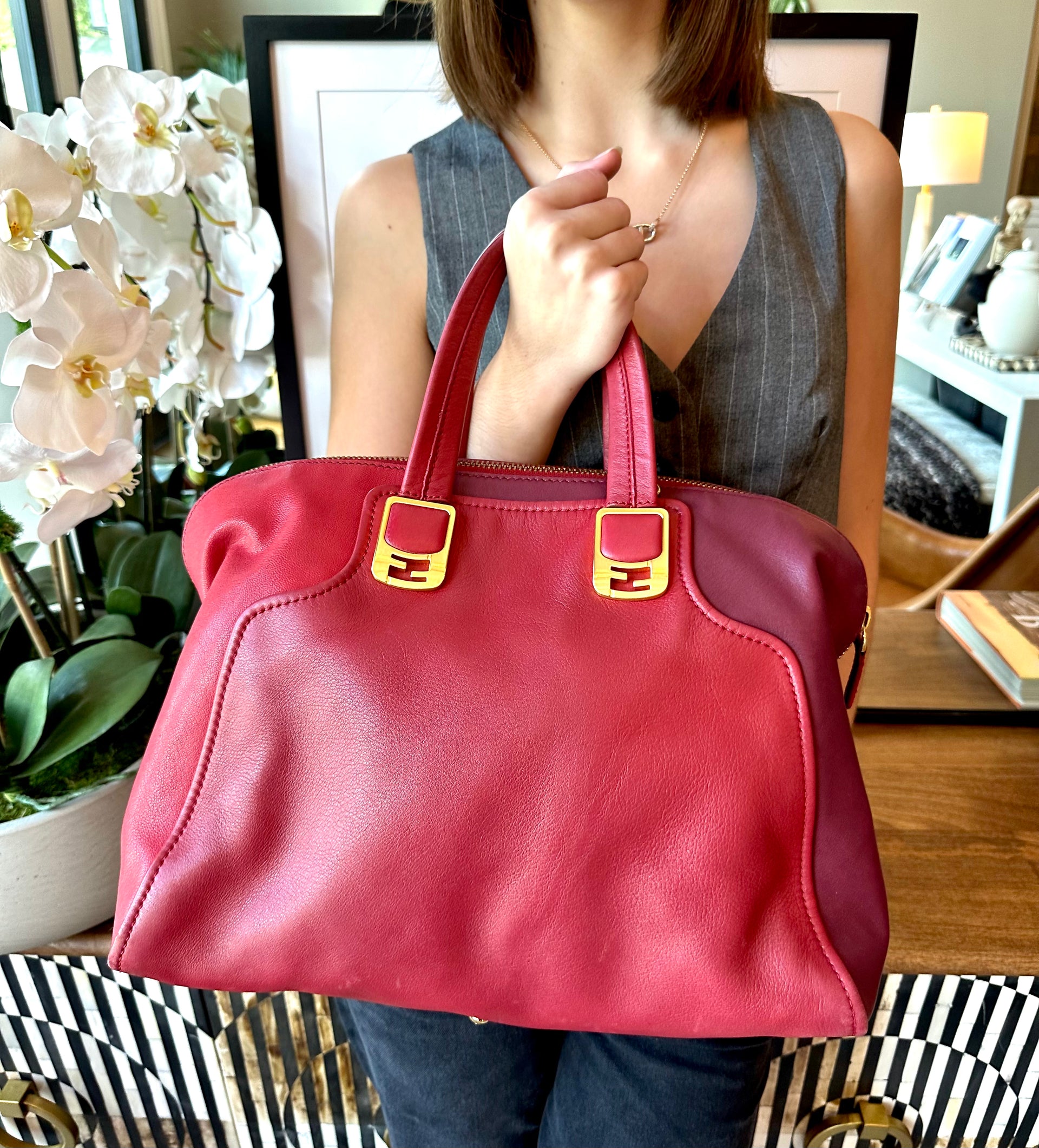 Fendi Red Leather Chameleon Bag – The Luxury Vault