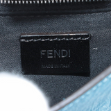 Fendi Limited Edition Rare FENDI X SARAH COLEMAN Glazed Fabric Enamel Small FF Vertigo Baguette Cyber Blue