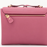 Salvatore Ferragamo Grained Calfskin Mya Flip Lock Shoulder Bag Pink