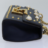 Gucci Calfskin Studded Small Padlock Shoulder Bag